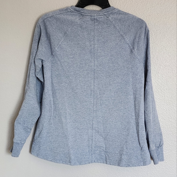 Athleta Blue Heather Long Sleeve Sweatshirt /Size XS - Picture 3 of 11